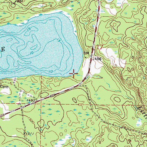 Topographic Map of Little Elbow Creek, MN