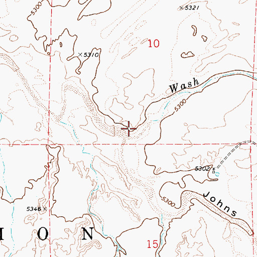 Topographic Map of Johns Draw, AZ