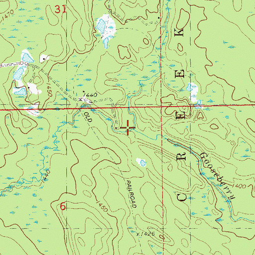 Topographic Map of Little Gooseberry River, MN