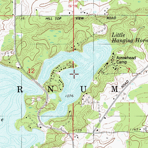Topographic Map of Little Hanging Horn Lake, MN