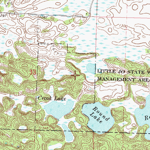 Topographic Map of Little Jo State Wildlife Management Area, MN