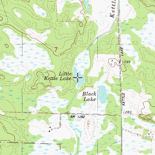 Topographic Map of Little Kettle Lake, MN