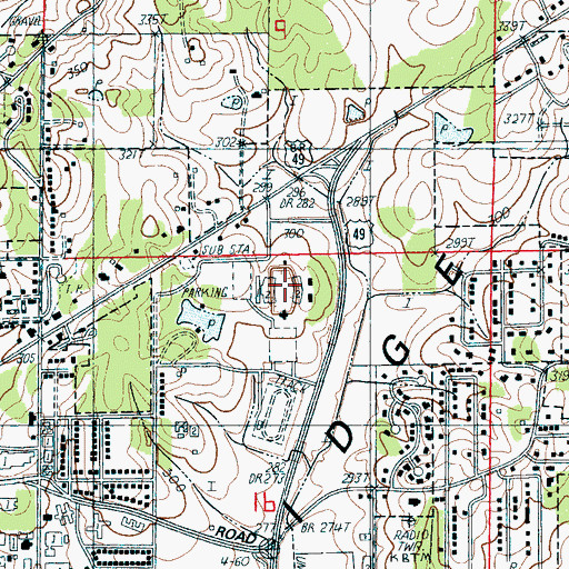 Topographic Map of Indian Stadium, AR