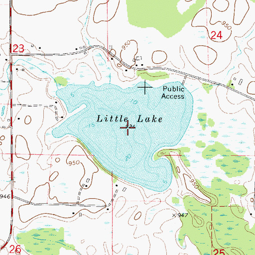 Topographic Map of Little Lake, MN