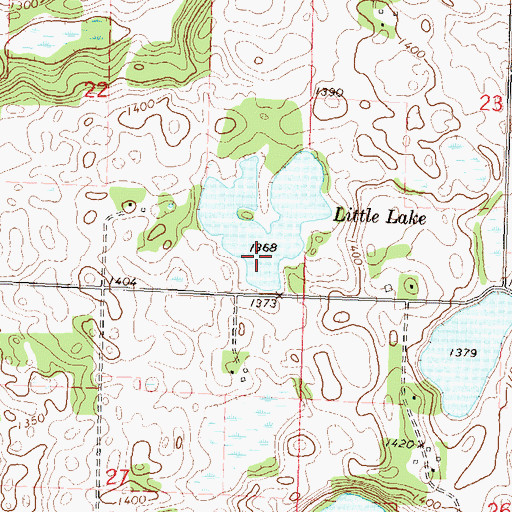 Topographic Map of Little Lake, MN