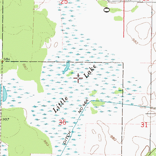 Topographic Map of Little Lake, MN