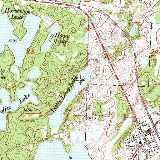 Topographic Map of Little Long Lake, MN