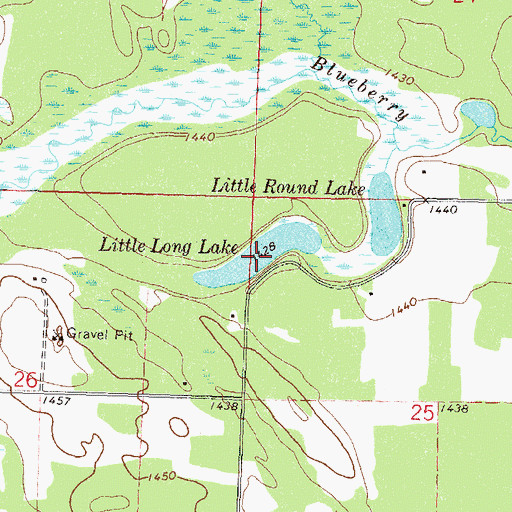 Topographic Map of Little Long Lake, MN
