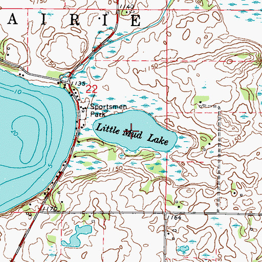 Topographic Map of Little Mud Lake, MN