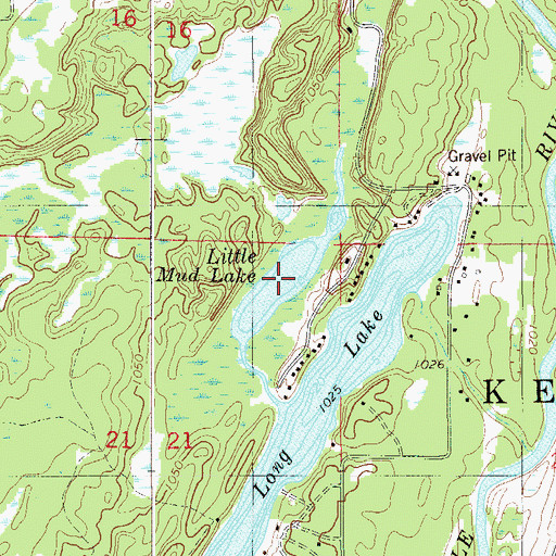 Topographic Map of Little Mud Lake, MN