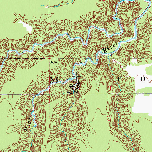 Topographic Map of Little Net River, MN