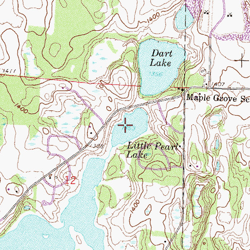 Topographic Map of Little Pearl Lake, MN