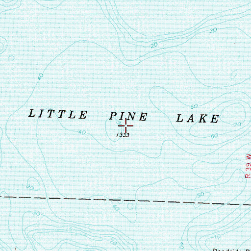 Topographic Map of Little Pine Lake, MN