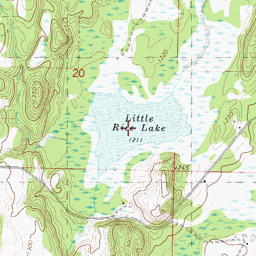 Topographic Map of Little Rice Lake, MN
