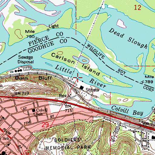 Topographic Map of Little River, MN