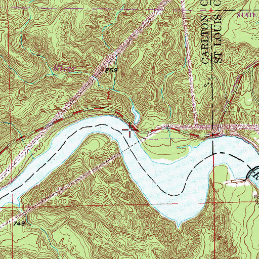 Topographic Map of Little River, MN