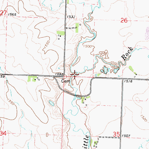 Topographic Map of Little Rock Creek, MN