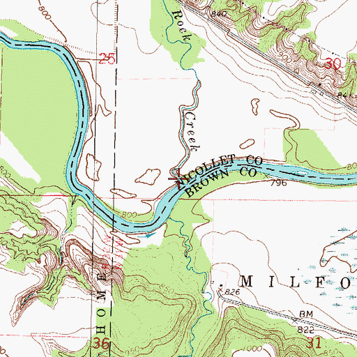 Topographic Map of Little Rock Creek, MN
