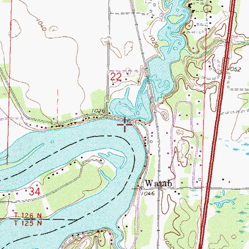 Topographic Map of Little Rock Creek, MN