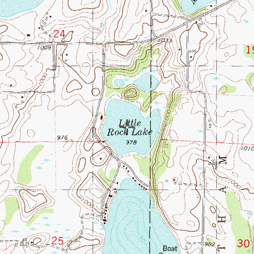 Topographic Map of Little Rock Lake, MN