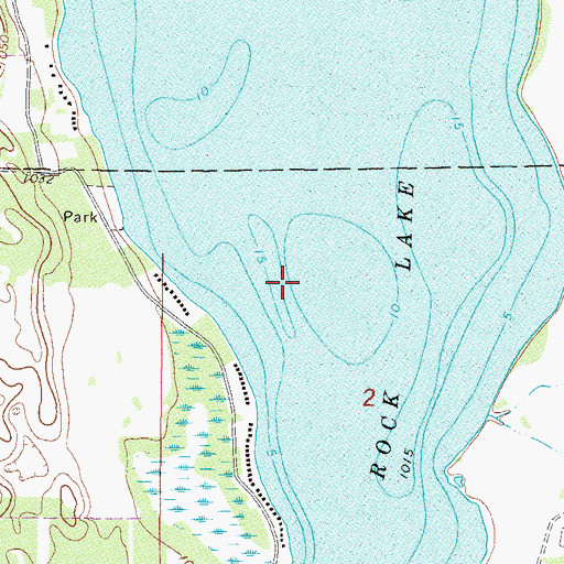 Topographic Map of Little Rock Lake, MN