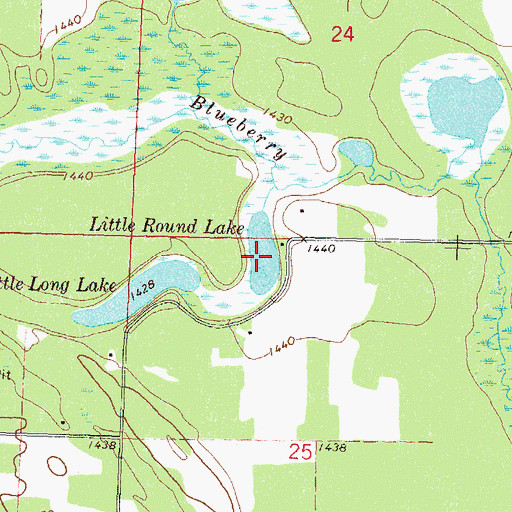 Topographic Map of Little Round Lake, MN