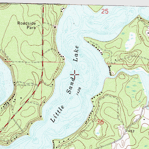 Topographic Map of Little Sand Lake, MN