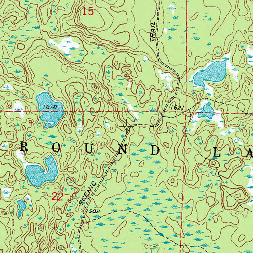 Topographic Map of Little Scenic Trail, MN