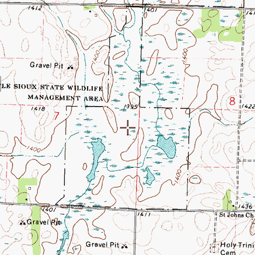 Topographic Map of Little Sioux State Wildlife Management Area, MN