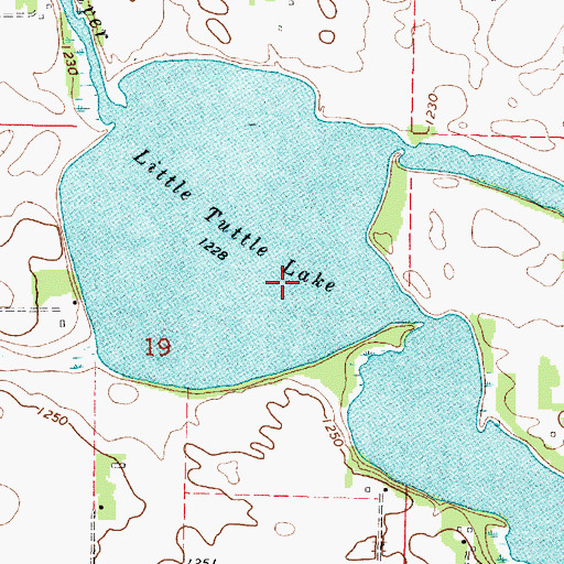 Topographic Map of Little Tuttle Lake, MN