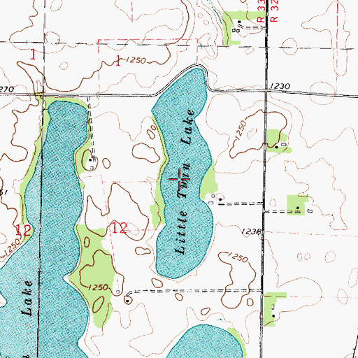 Topographic Map of Little Twin Lake, MN