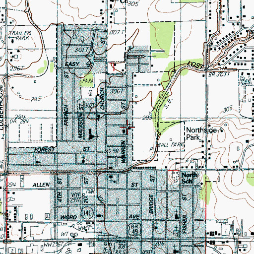 Topographic Map of Pentecostal Church, AR