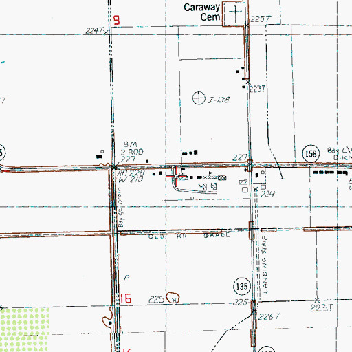 Topographic Map of Riverside East Elementary School, AR