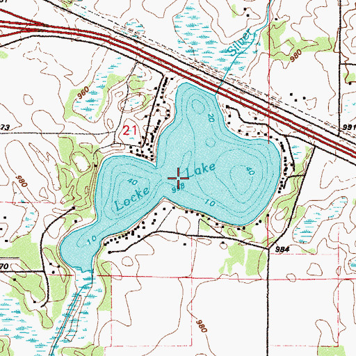 Topographic Map of Locke Lake, MN
