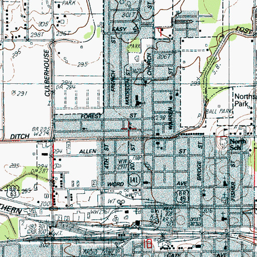 Topographic Map of Saint Andrews Mission, AR