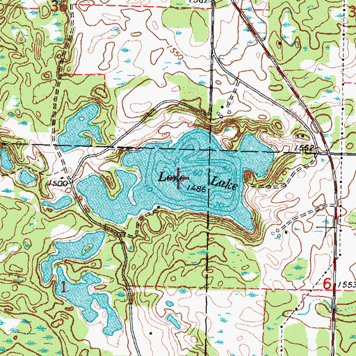 Topographic Map of Lone Lake, MN