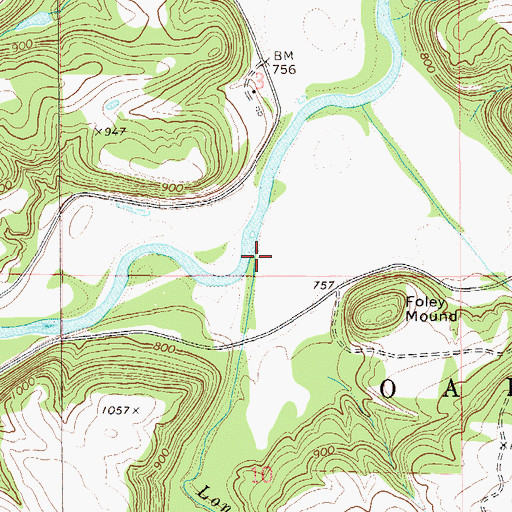 Topographic Map of Long Creek, MN
