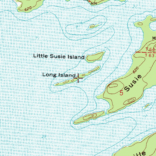 Topographic Map of Long Island, MN