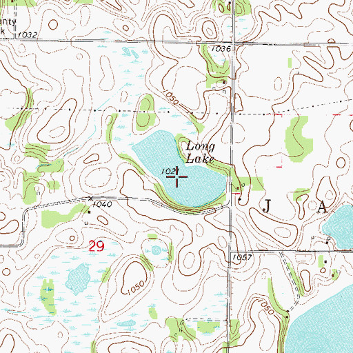 Topographic Map of Long Lake, MN