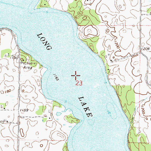 Topographic Map of Long Lake, MN