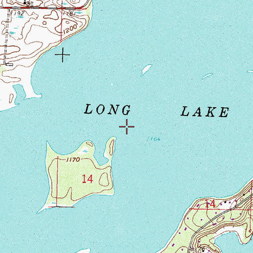 Topographic Map of Long Lake, MN