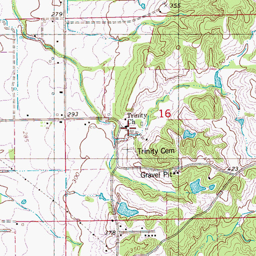 Topographic Map of Trinity School (historical), AR