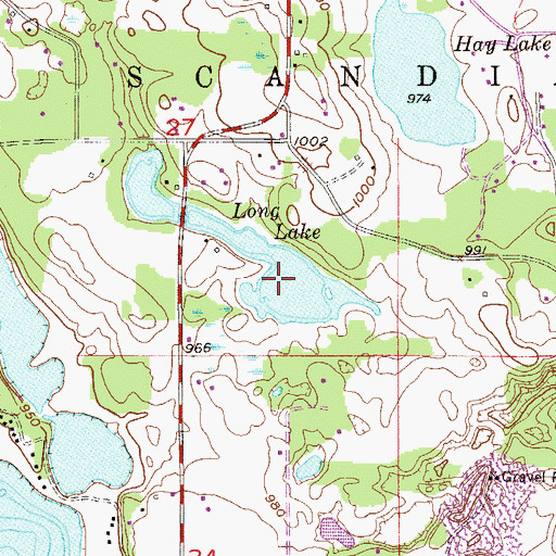 Topographic Map of Long Lake, MN