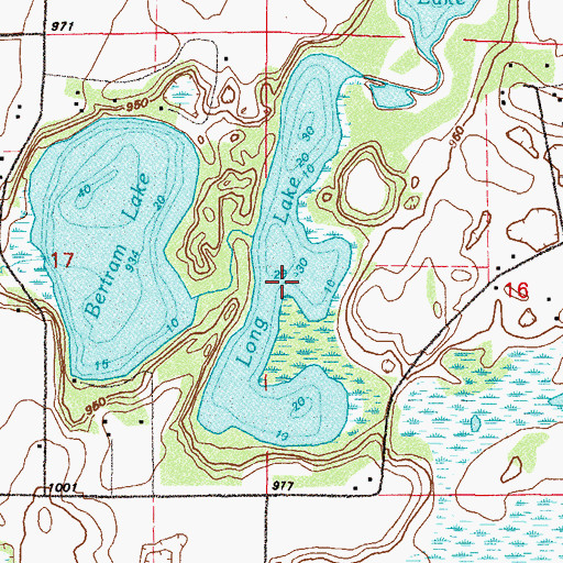 Topographic Map of Long Lake, MN