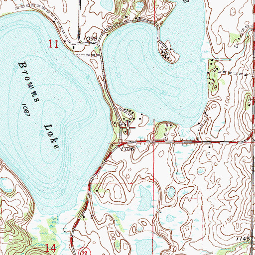 Topographic Map of Long Lake, MN