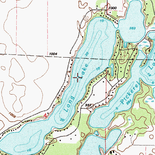 Topographic Map of Long Lake, MN