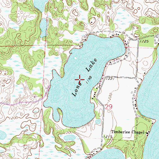 Topographic Map of Long Lake, MN