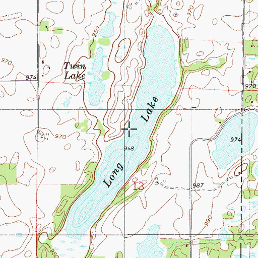 Topographic Map of Long Lake, MN