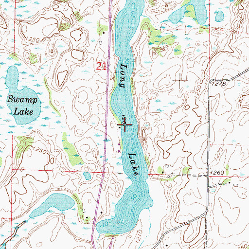 Topographic Map of Long Lake, MN