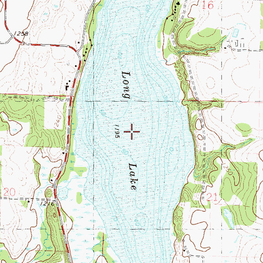 Topographic Map of Long Lake, MN